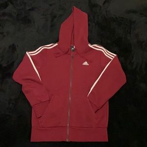 Burgundy Adidas T-Shirt & Jacket Bundle